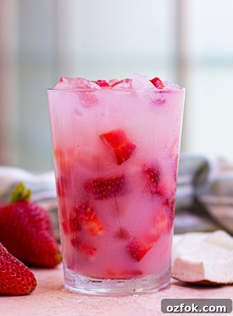 Finished strawberry refresher