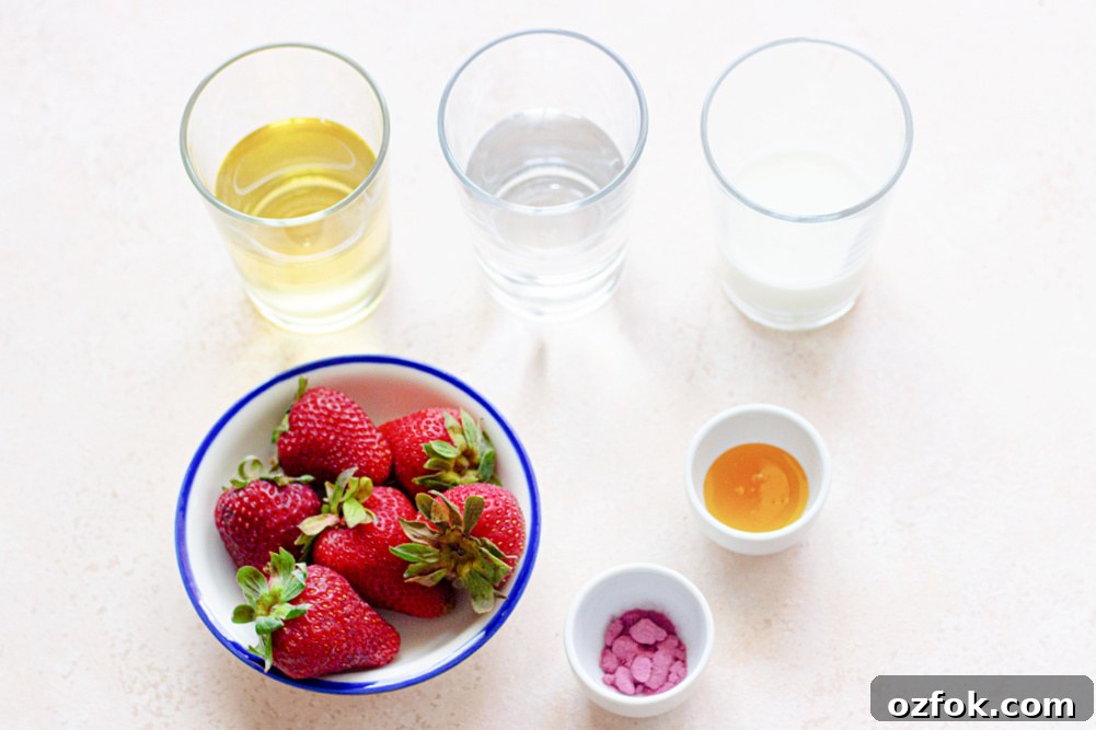 Ingredients for Strawberry Refresher