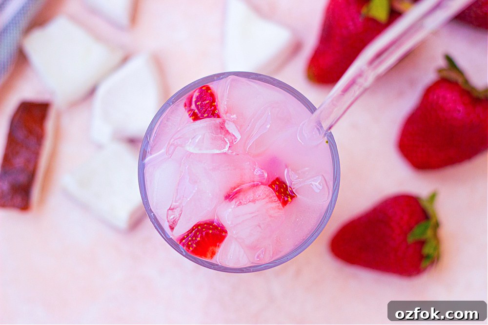Strawberry refresher closeup