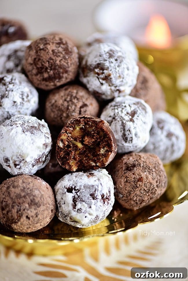Holiday Rum Balls Recipe with Video Tutorial 5 easy Rum Balls with bite taken from one