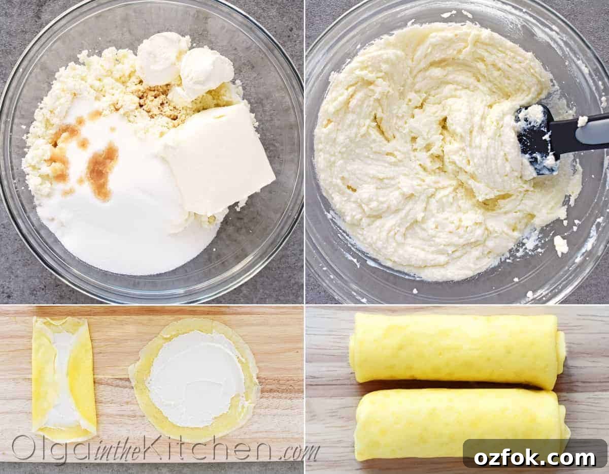 Cheese-Filled Crepes (Nalysnyky) Recipe 8 Crepes Cheese Filling
