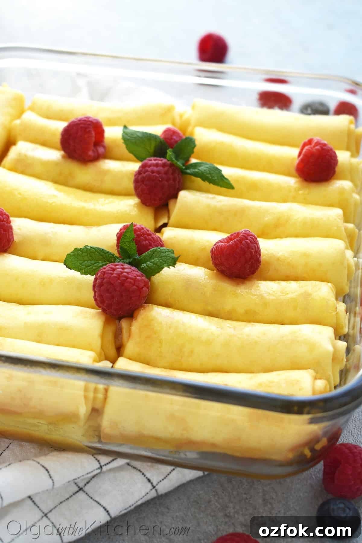 Cheese-Filled Crepes (Nalysnyky) Recipe 9 Crepes with Cheese Filling