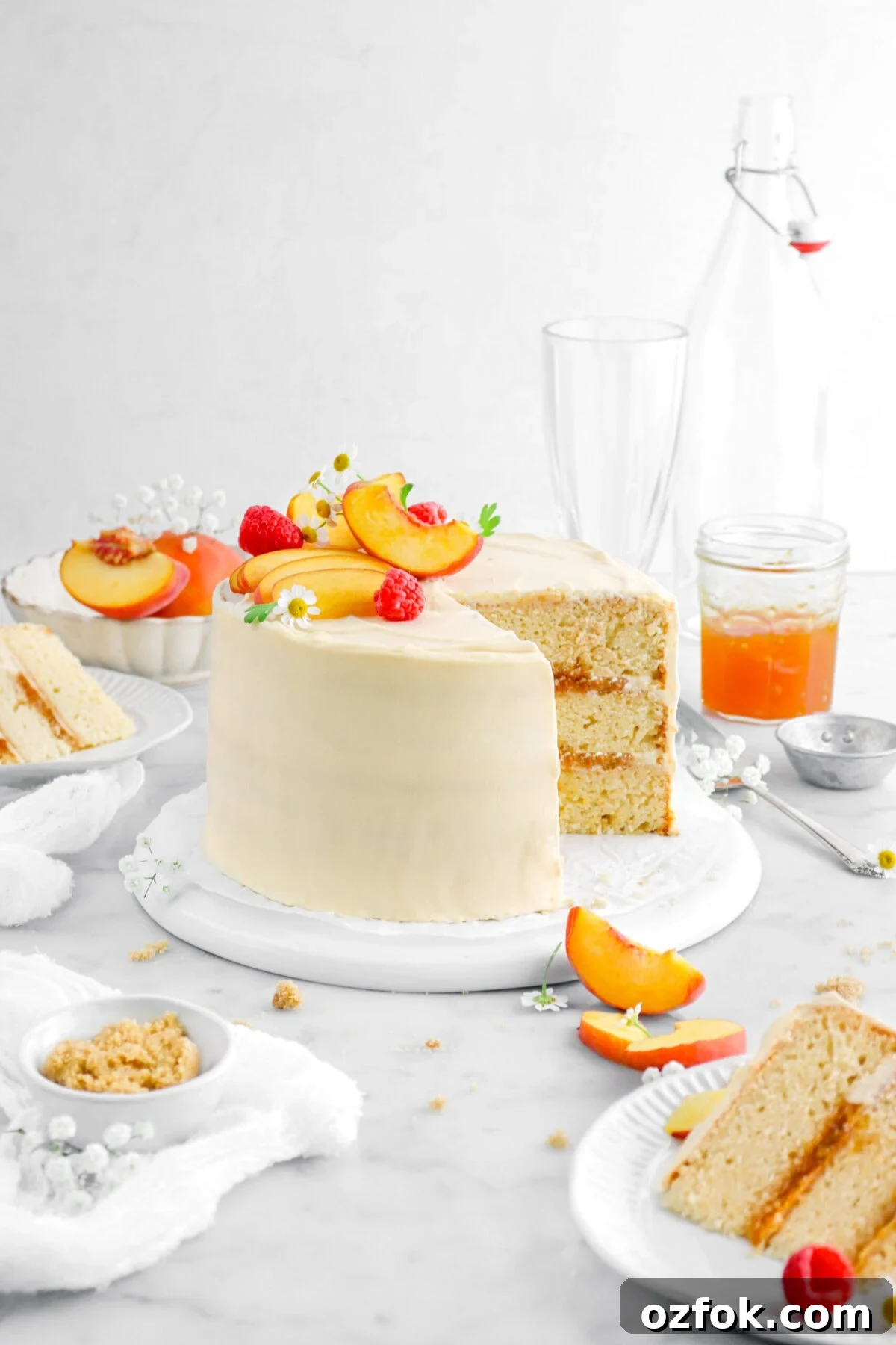 peach cake