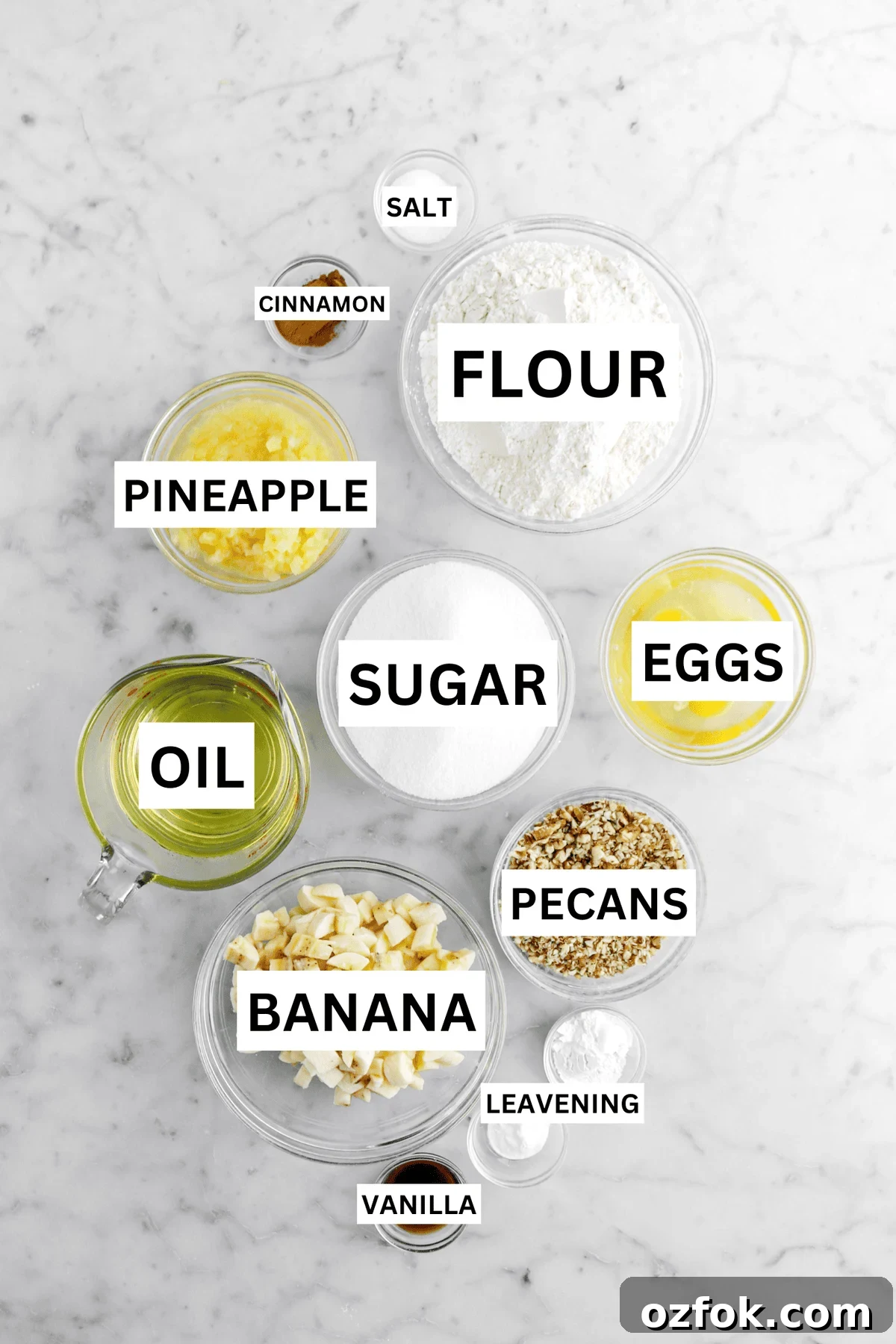 ingredients for hummingbird cake,