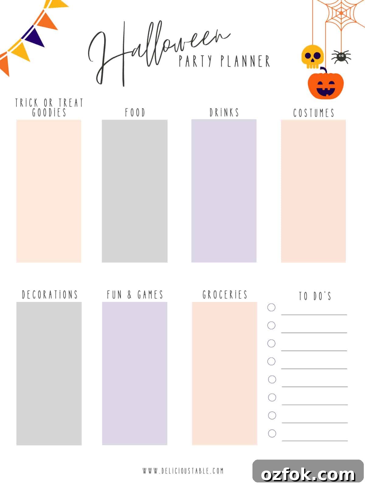 Spooky Aperol Cocktails for Halloween Party Drinks 4 A two page Halloween planner to plan the best food and decorations for a Halloween party.