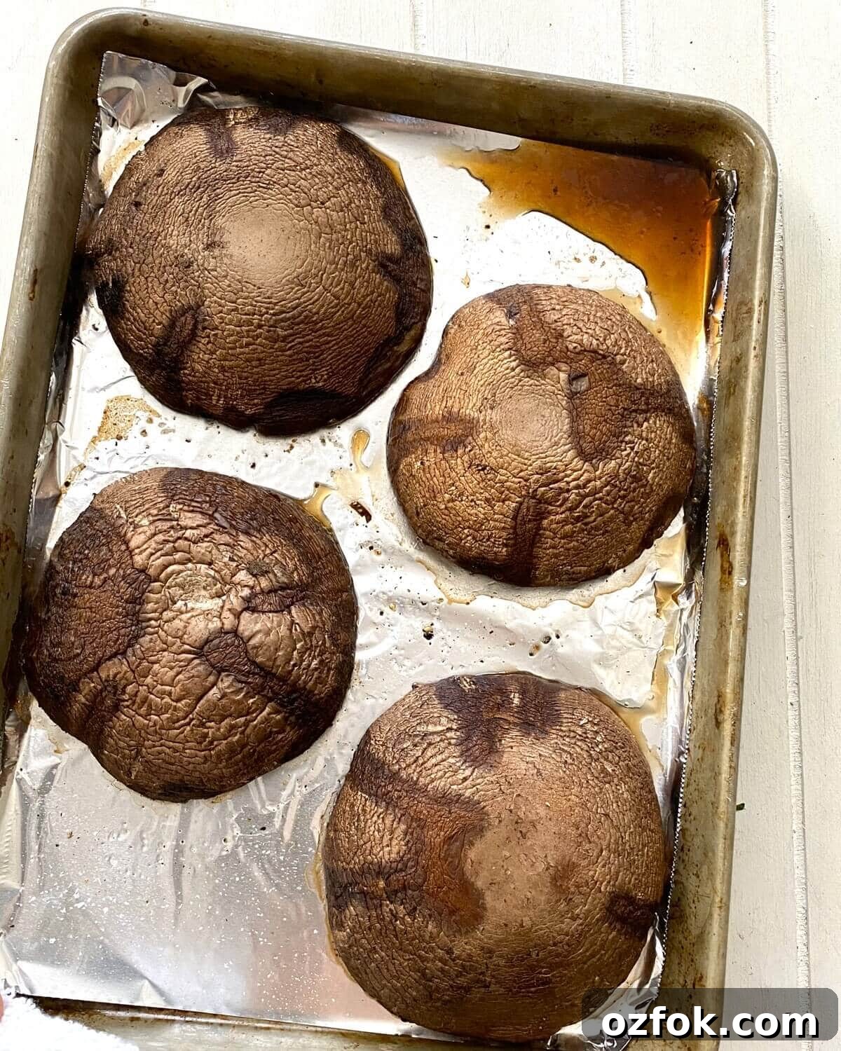 roasted portobello mushroom caps.