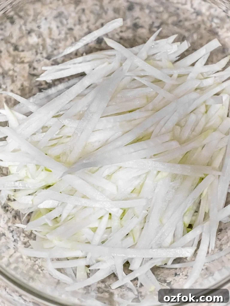 Spicy Korean Radish Salad (Musaengchae) — Authentic Recipe 6 shredded Korean daikon radish