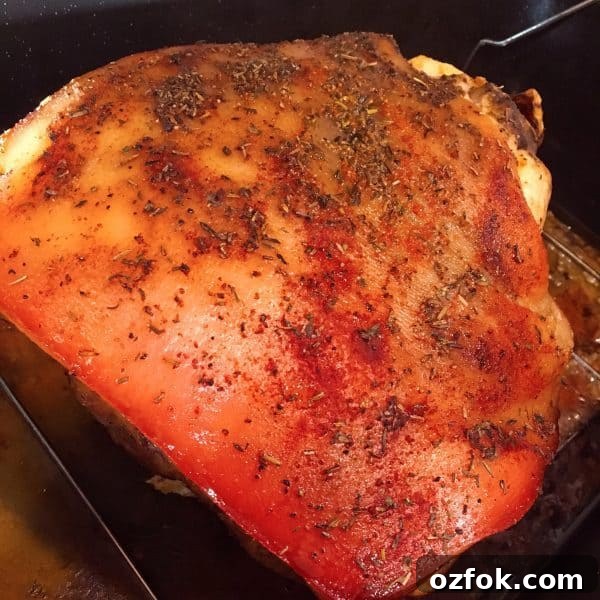 Cranberry-Apricot Glazed Pork Roast: Juicy Holiday Centerpiece 4 Pork roast with herbs and seasonings in a slow cooker