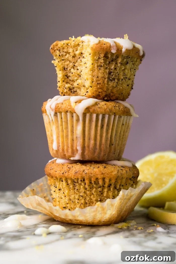 Piled-Up Paleo & Keto Lemon Poppy Seed Muffins