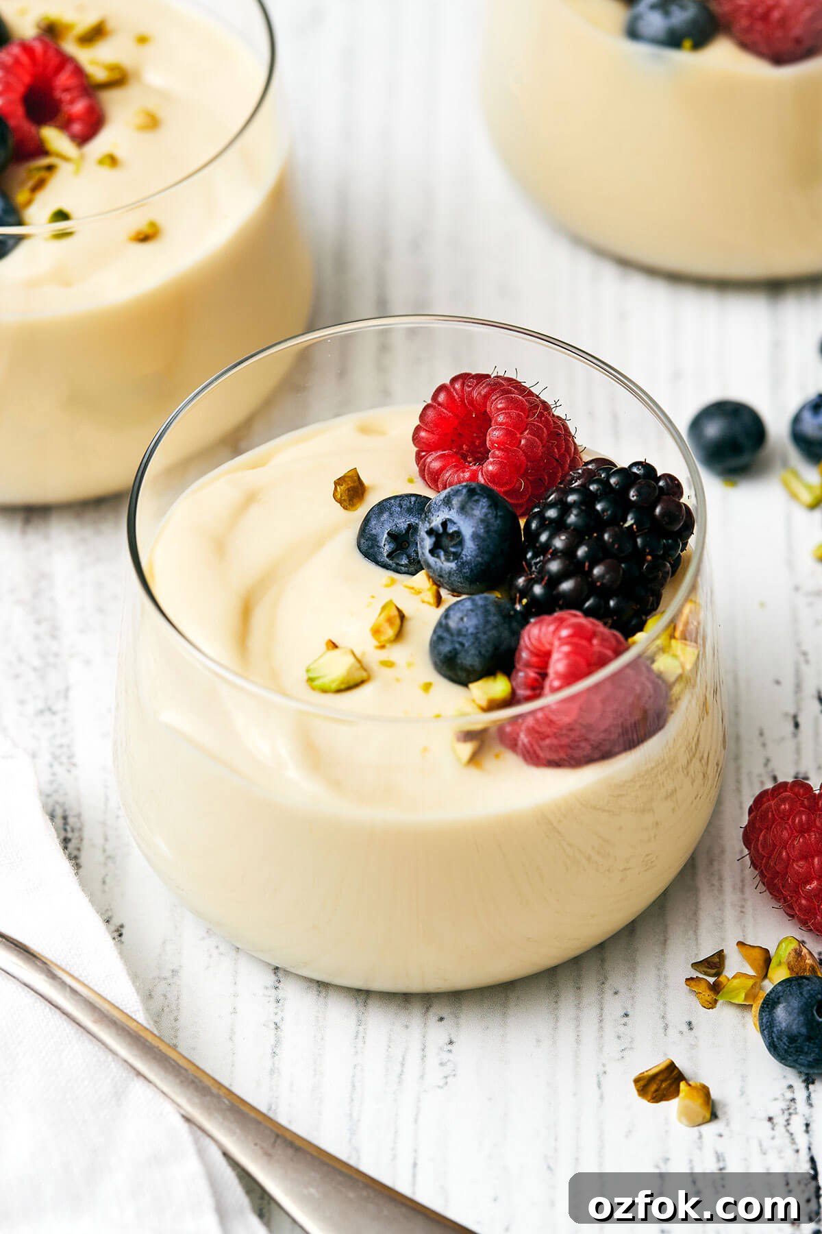 A glass of custard