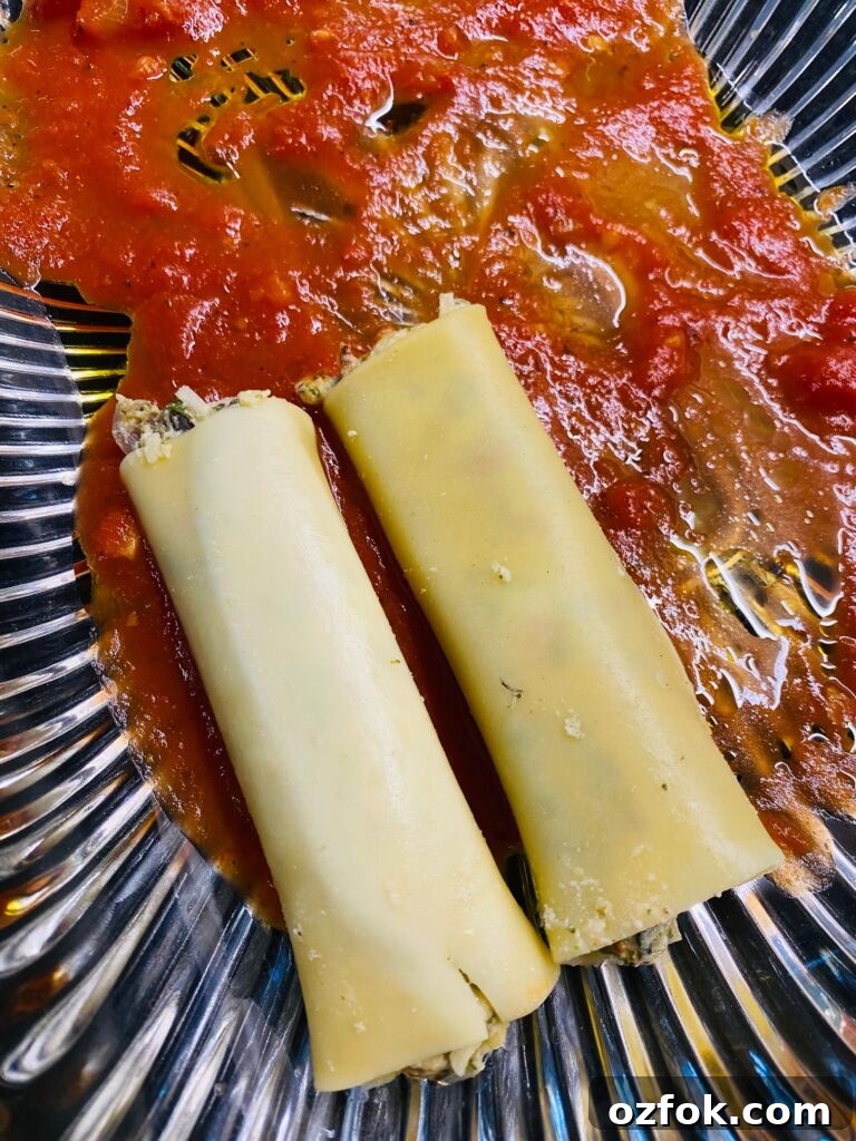 Smoked Veggie Manicotti on the Traeger Grill: Simple Summer Recipe 10 Starting to stuff the manicotti