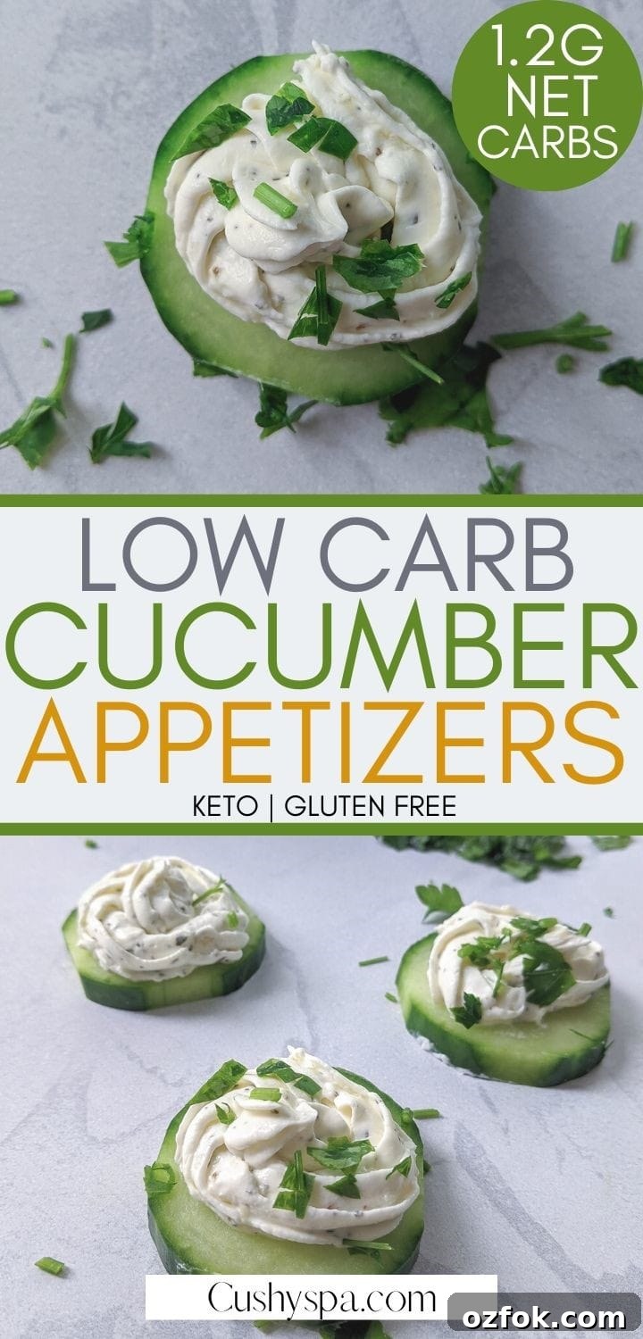Keto Garlic Cheese Cucumber Bites: Low-Carb Appetizers 3 low carb snack recipe