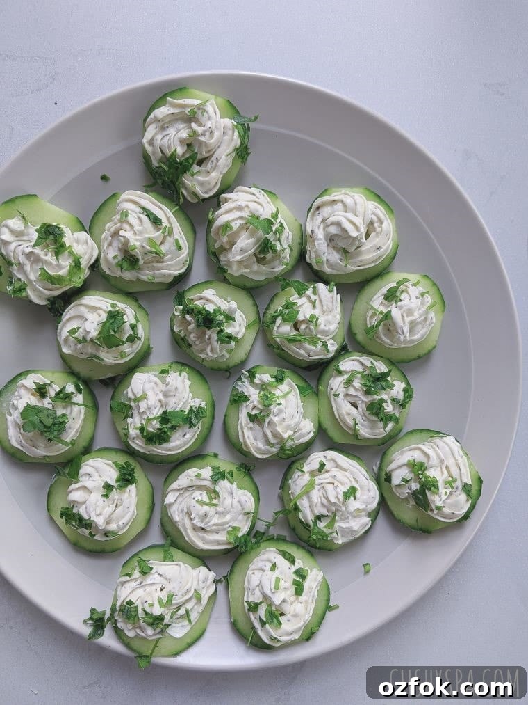 Keto Garlic Cheese Cucumber Bites: Low-Carb Appetizers 5 cucumber appetizers
