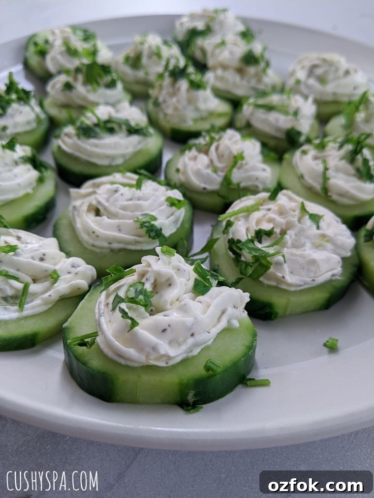 Keto Garlic Cheese Cucumber Bites: Low-Carb Appetizers 6 garlic cucumber cheese snack