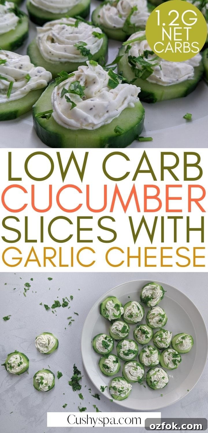Keto Garlic Cheese Cucumber Bites: Low-Carb Appetizers 9 low carb garlic cheese appetizer