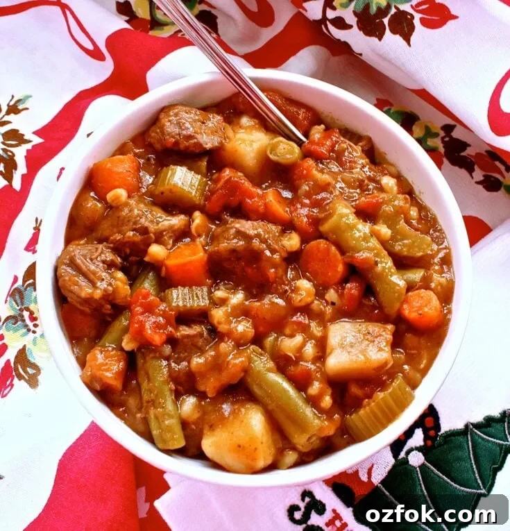 Rich and Hearty Beef Barley Vegetable Stew