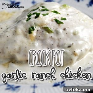 Slow-Cooker Garlic Ranch Chicken Recipe for Dinner 5 This Crock Pot Garlic Ranch Chicken is a super simple, 3-ingredient recipe that had my entire family asking for more! It is the perfect no-fuss recipe!