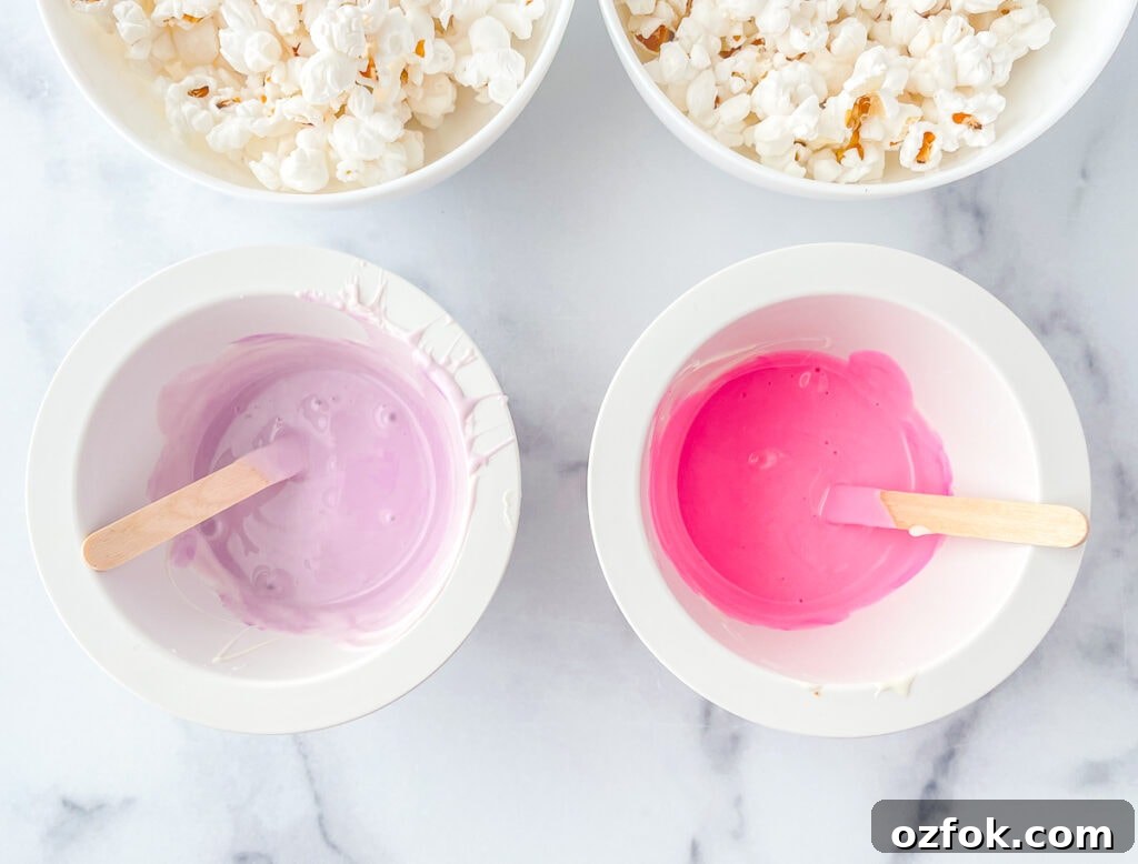 Unicorn Popcorn Recipe for a Magical Party Treat 5 Colored White Chocolate