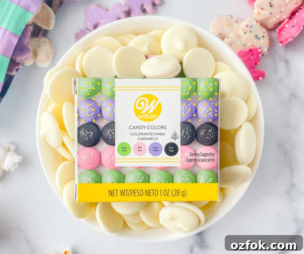 Unicorn Popcorn Recipe for a Magical Party Treat 7 Food coloring specifically for candy melts and white chocolate