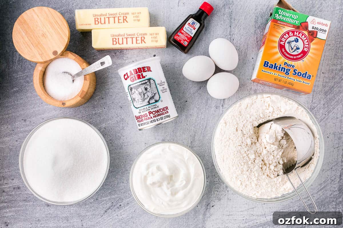 cake batter ingredients for blueberry coffee cake recipe.