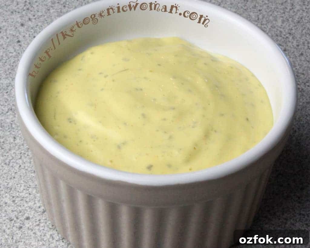 A bowl of dip with Mayonnaise and Avocado oil
