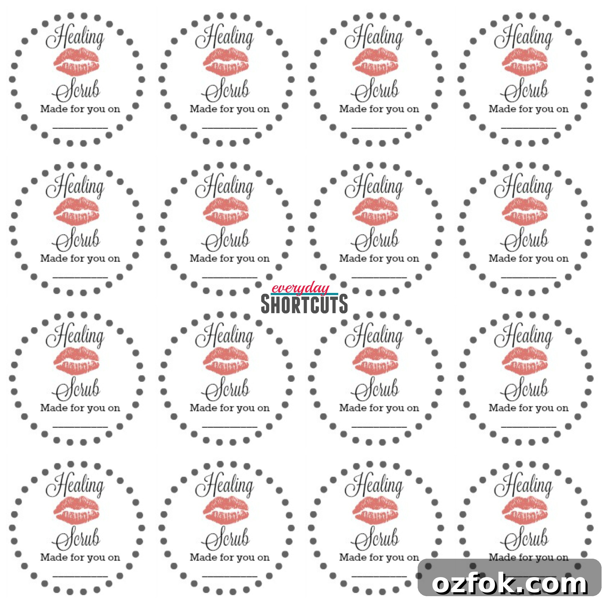 Nourishing DIY Lip Scrub Recipe for Soft, Smooth Lips 3 lip scrub labels