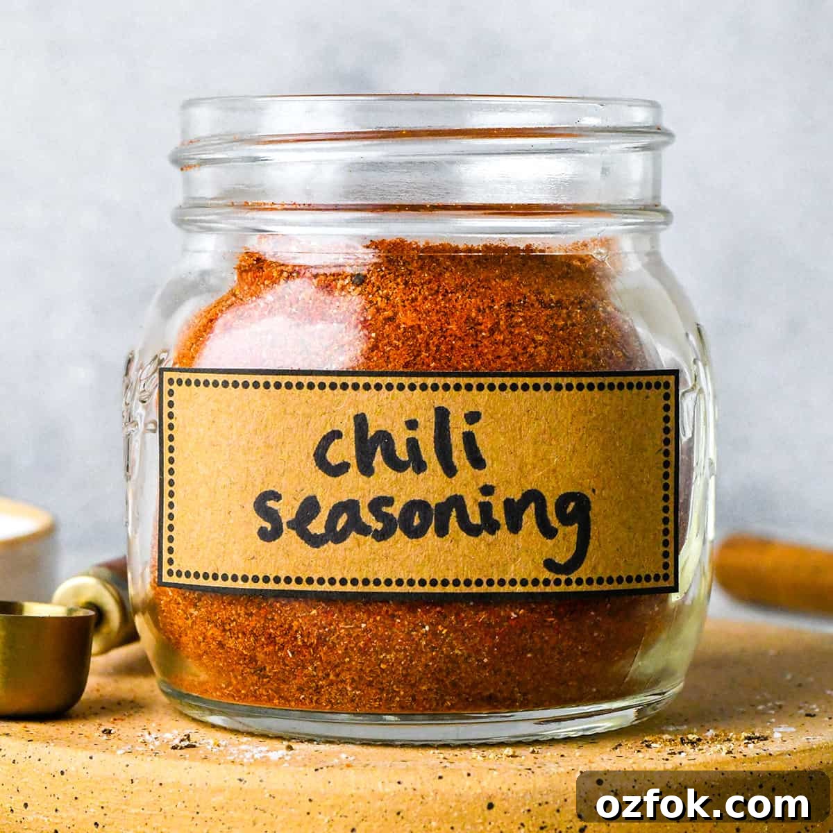 Homemade Chili Seasoning Blend for Bold, Authentic Flavor 12 Homemade Chili Seasoning Recipe in a labeled glass jar