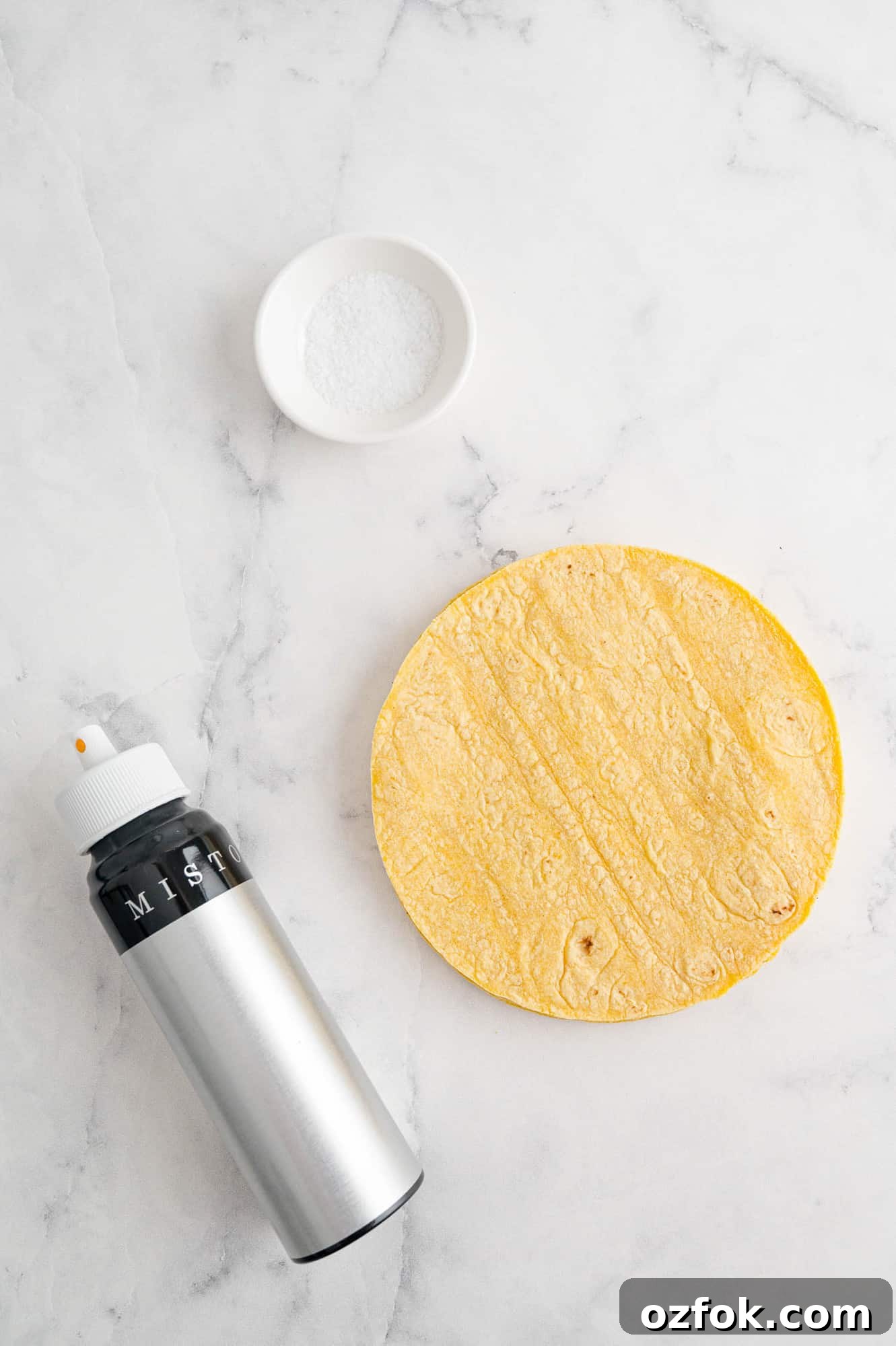 Crispy Air Fryer Tortilla Chips Recipe for Perfect Crunch 4 Ingredients needed for recipe.
