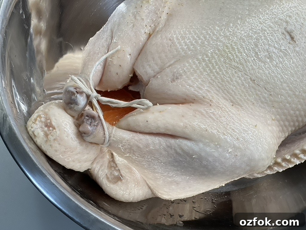 Crispy-Skinned Roast Duck on the Grill: Step-by-Step Recipe 4 trussing a duck before roasting