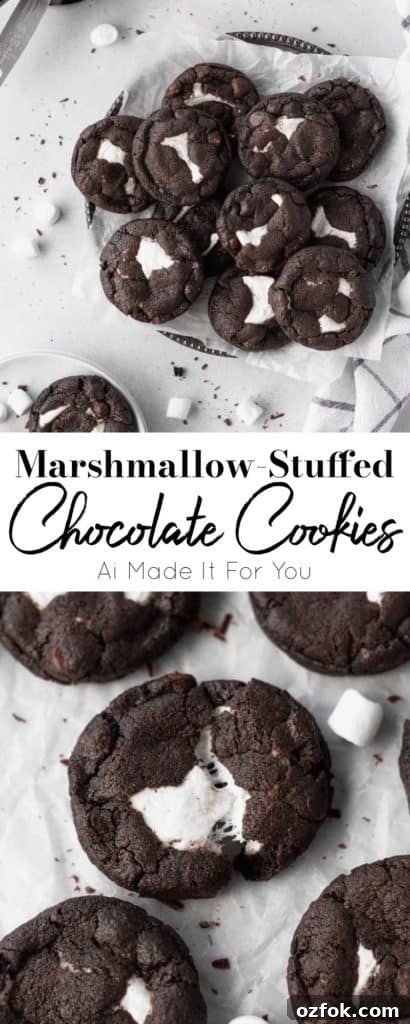 Gluten-Free Chocolate Cookies Stuffed with Gooey Marshmallows 9 Marshmallow stuffed gluten-free chocolate cookies