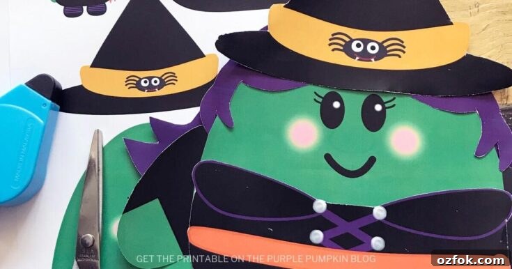 Build-a-Witch! Free Printable Halloween Paper Craft
