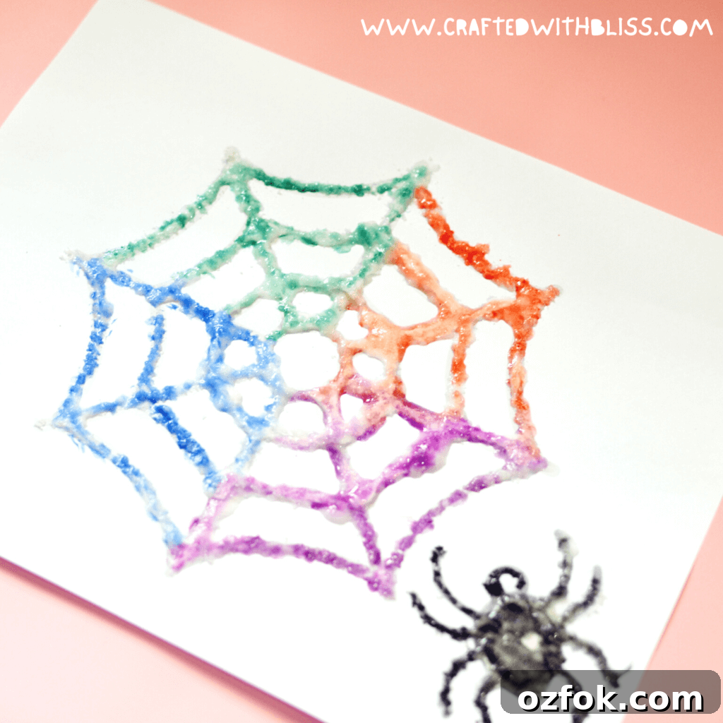 Spider Web Easy Salt Painting