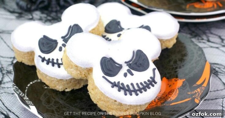 Jack Skellington Mickey Mouse Rice Krispies Treats