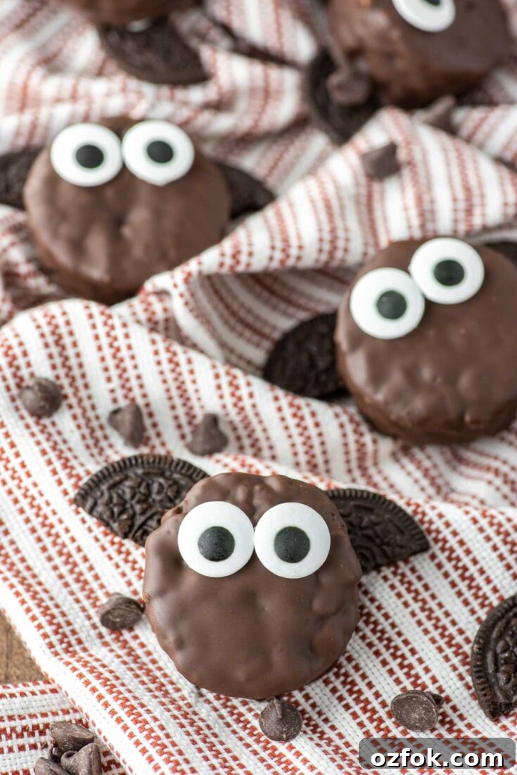 Chocolate Covered Rice Krispies Bat Treats