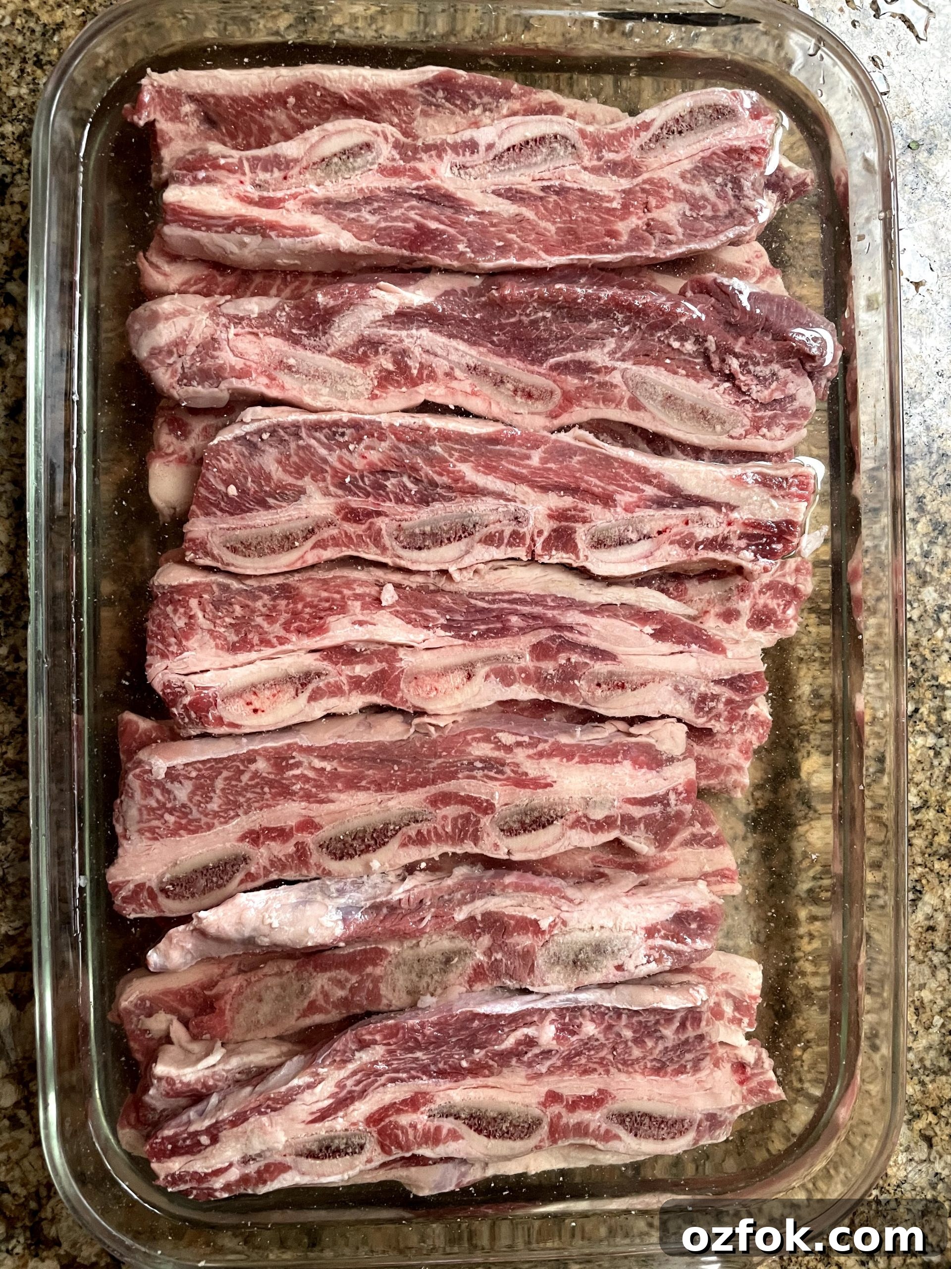 Raw flanken short ribs Raw flanken short ribs