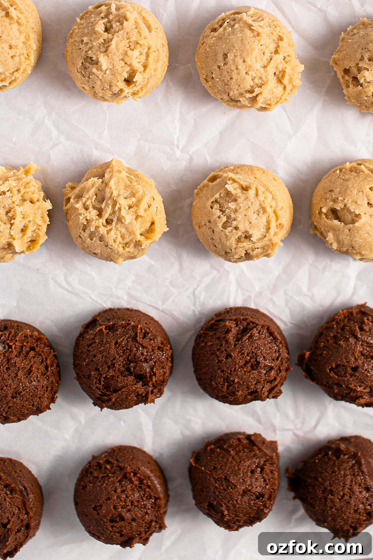 Decadent Chocolate Marble Cookies Recipe for Homemade Treats 11 Portion dough balls