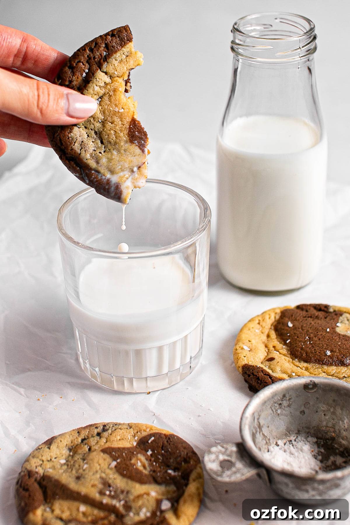 Decadent Chocolate Marble Cookies Recipe for Homemade Treats 4 Cookie dough scoops