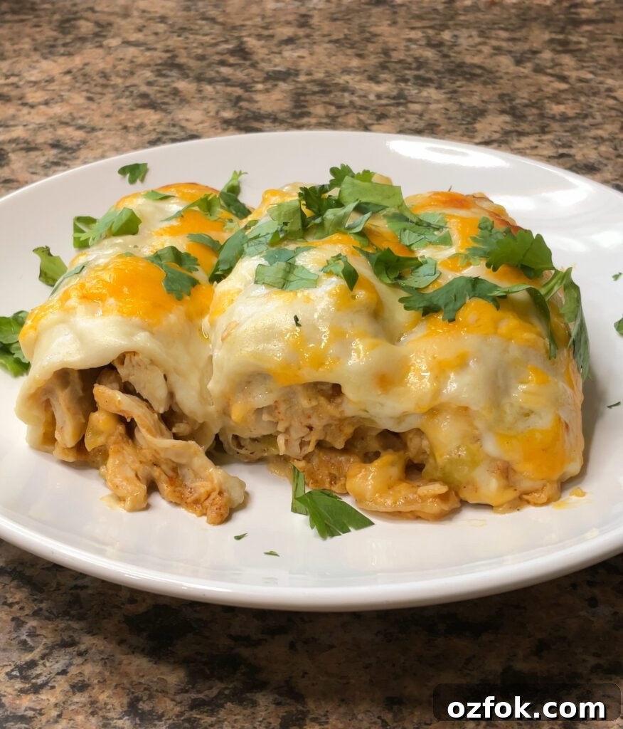 Creamy White Chicken Enchiladas Recipe for Weeknight Dinners 2 White Chicken Enchiladas