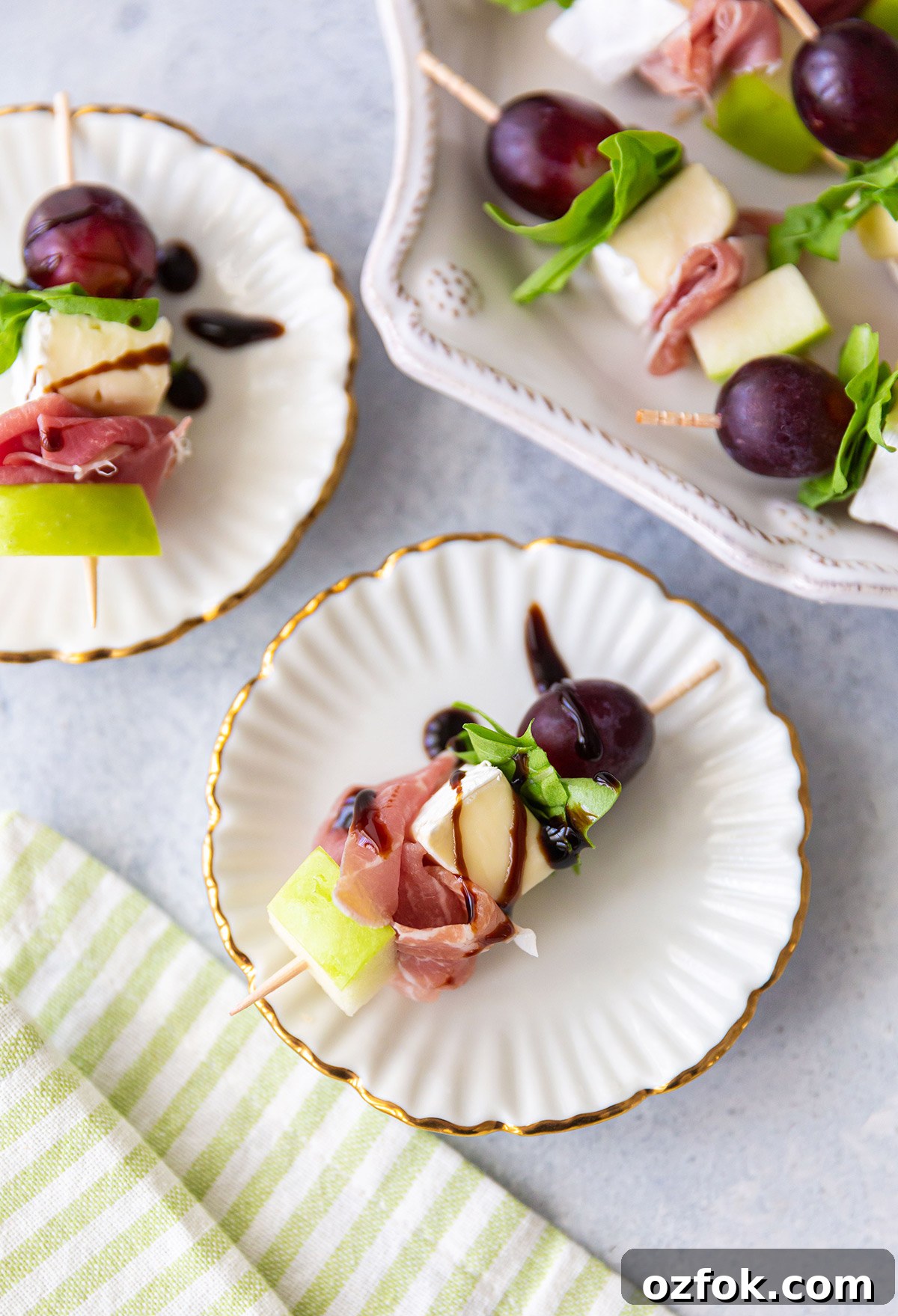 Brie and Prosciutto Fruit Skewers: Elegant Party Appetizer 2 Brie and Prosciutto Skewers