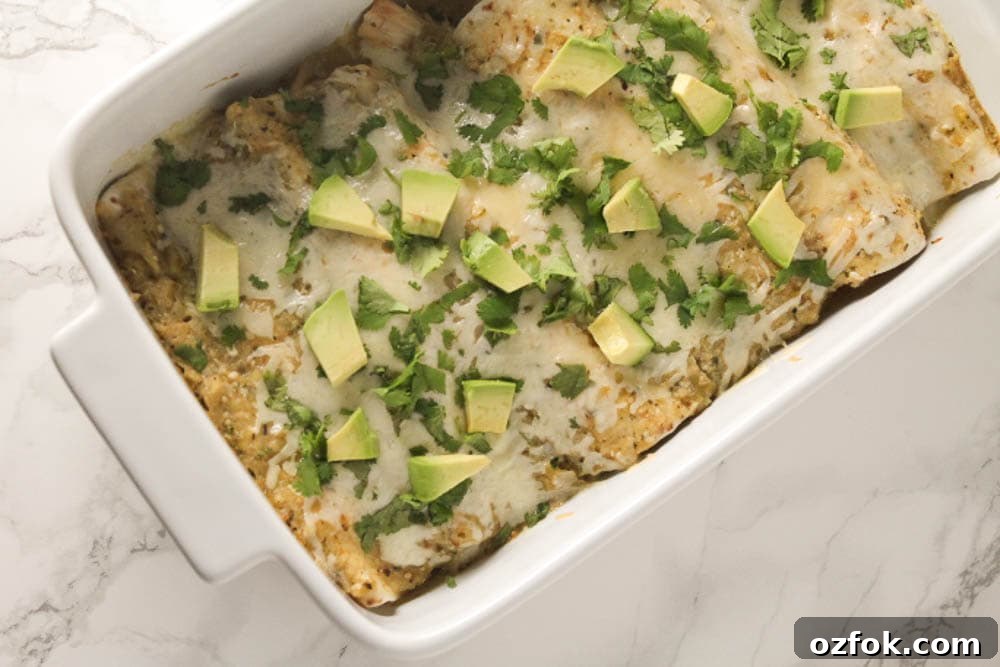 Salsa Verde Chicken Enchiladas