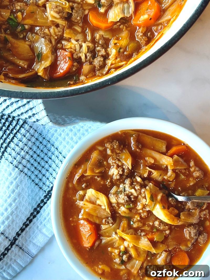 Hearty Cabbage Roll Soup Recipe — Classic Comfort in One Pot 3 Bowl of cabbage roll soup