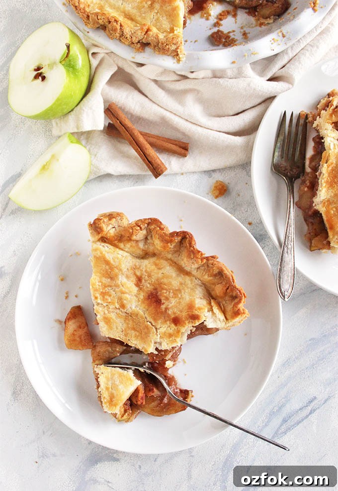 Gluten-Free Apple Pie Recipe: Flaky Crust and Cinnamon Filling 8 The perfect gluten free apple pie recipe! The apples are perfectly baked and the crust is flaky, buttery, and tender - no one will know it's gluten free. This pie makes a great Thanksgiving or Christmas dessert. So Yum! Also great for fall baking! | robustrecipes.com