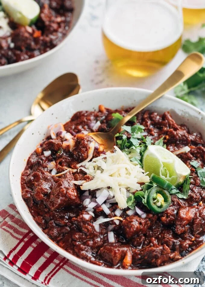 Texas-Style Instant Pot Chili Recipe: Quick, Hearty Weeknight Meal 2 Instant Pot Chili Recipe (Texas Style) served with toppings