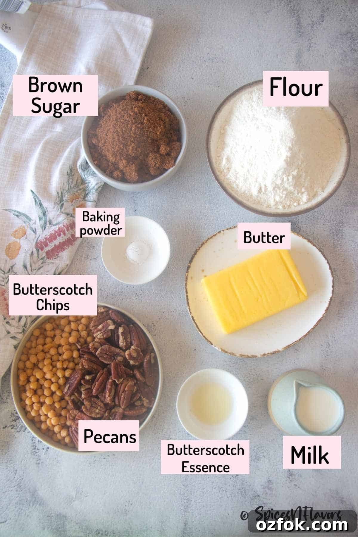 Eggless Butterscotch Blondie Recipe — Moist, Chewy Bars 3 ingredients needed to make the eggless butterscotch blondies