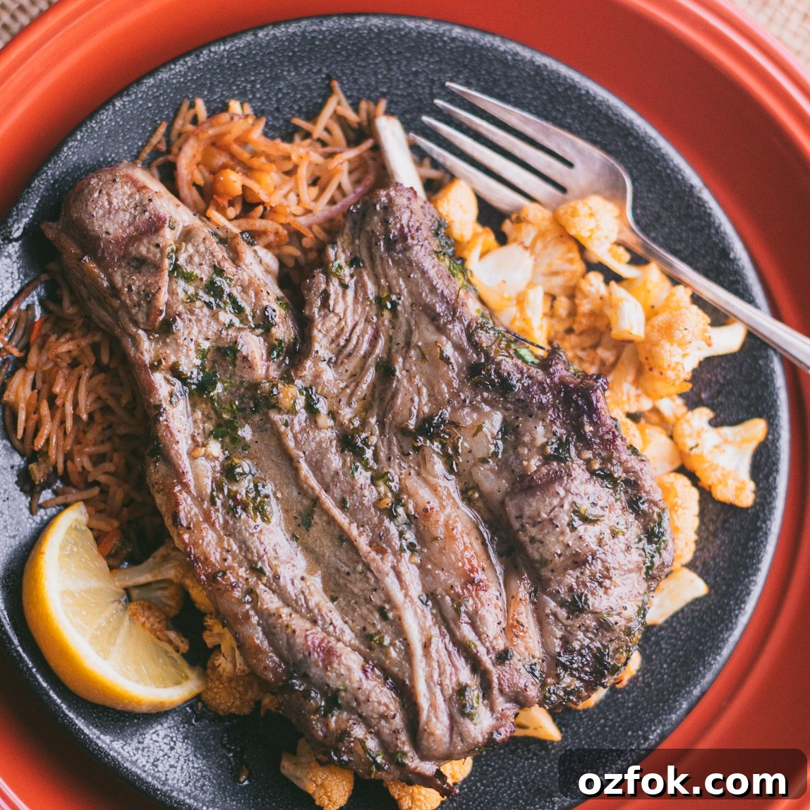 Square image of Lebanese-Mexican lamb chops