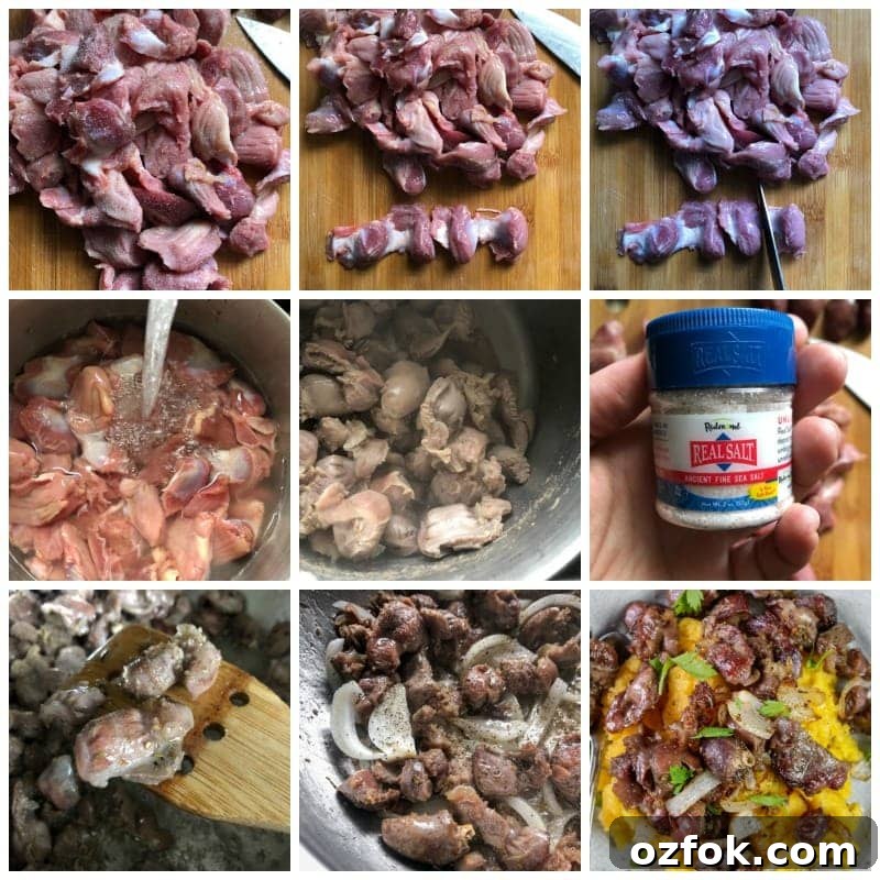 Sauteed Chicken Gizzards