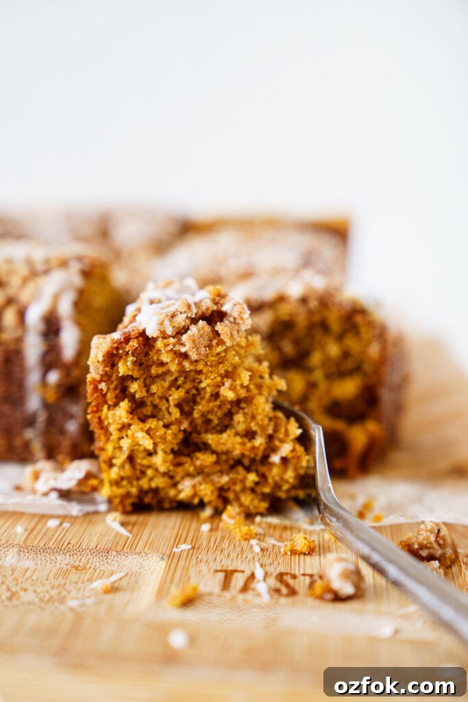 Pumpkin cake slice on plate
