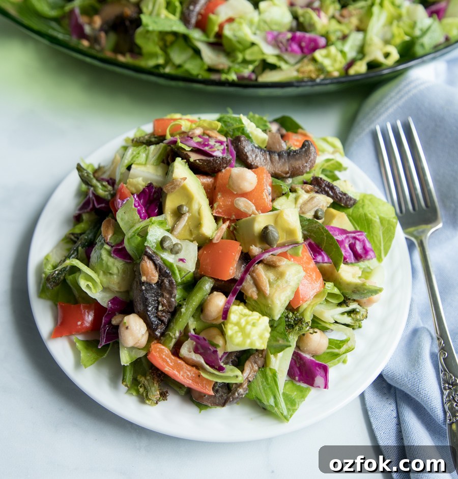 Serving of chopped salad