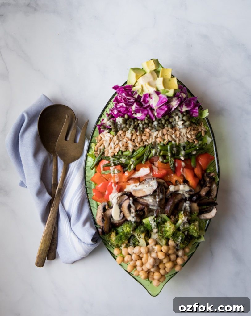 Rows of veggies make a beautiful presentation.